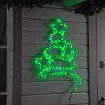 Светодиодная фигура «Ёлка со звёздами», 47 ? 71 см, дюралайт, 288 LED, 220 В, мерцание, свечение зелёное/белое