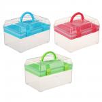 Бокс для мелочей, пластик, 17х11,5х11,5 см, 3 цвета