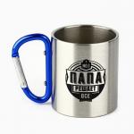 Кружка туристическая с карабином «Папа», 180 мл, МИКС