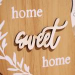 Сувенир вечный календарь "Home sweet Home" дерево, 18,5х18,5х20 см