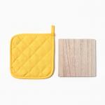 Набор кухонный Доляна Ярких моментов: подставка 15*15 см, прихватка 17*17см