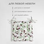 Подушка на стул Доляна Olives 42х42 см, 100% хл, рогожка 164 г/м2