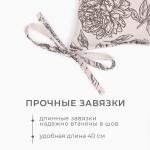 Подушка на стул Этель "Black flowers" 42х42см, 100% хлопок, 190 г/м2