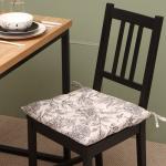 Подушка на стул Этель "Black flowers" 42х42см, 100% хлопок, 190 г/м2