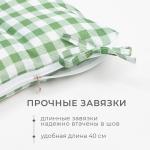 Подушка на стул Этель "Клетка" 40х40 см, цв. зелёный, 100% полиэстер