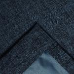 *Штора портьерная Этель Natural 130*300 см, цв.синий, рогожка/блэкаут, пл. 275 г/м2