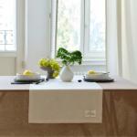 Дорожка на стол Этель ECO, молочная, 40?136/+-6 см, 70% хлопок, 30% лён, 190 г/м?