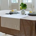 Дорожка на стол Этель ECO, молочная, 40?136/+-6 см, 70% хлопок, 30% лён, 190 г/м?