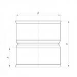 Адаптер, d 115 ? 115 мм, нержавейка 1.0 мм