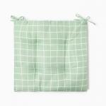 Подушка на стул Этель "Клетка" цв.зел., 40х40 см, 100% п/э