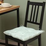 Подушка на стул Этель "Клетка" цв.олива, 40х40 см, 100% п/э