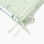 Подушка на стул Этель "Клетка" цв.олива, 40х40 см, 100% п/э