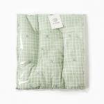 Подушка на стул Этель "Клетка" цв.олива, 40х40 см, 100% п/э