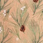 Дорожка на стол новогодняя Этель Spruce branches 30?70см, 100% хлопок, саржа 190 г/м?, бежевая