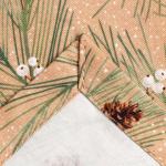 Дорожка на стол новогодняя Этель Spruce branches 30?70см, 100% хлопок, саржа 190 г/м?, бежевая