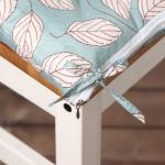 Подушка на стул Этель "Листья"цв.зеленый, 40х40 см, 100% п/э