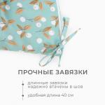 Подушка на стул Этель "Цветы" цв.голубой, 40х40 см, 100% п/э