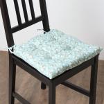 Подушка на стул Этель "Цветы" цв.голубой, 40х40 см, 100% п/э