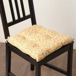 Подушка на стул Этель "Цветы" цв.желтый, 40х40 см, 100% п/э