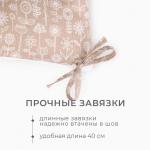 Подушка на стул Этель "Цветы" цв.коричневый, 40х40 см, 100% п/э