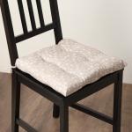 Подушка на стул Этель "Цветы" цв.коричневый, 40х40 см, 100% п/э