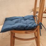 Подушка на стул Этель Freedom 42х42 см, цвет синий, лён 56%, хлопок 44% 405 г/м2