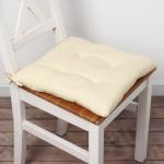 Подушка на стул Этель Home 42х42 см, цв. молочный, 100% хл, саржа 250 г/м2