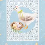 Дорожка на стол Этель «Пасхальные радости» 40?146 см, 100% хлопок, саржа 190 г/м?, голубая