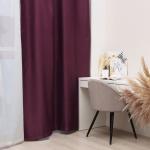 *Штора портьерная Этель 130*300 см, цв.винный, блэкаут, пл. 240 г/м2