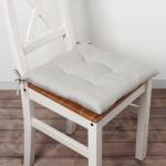 Подушка на стул Этель Kitchen 42х42 см, цв. светло-серый, 100% хл, саржа 250 г/м2