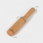 Картофелемялка - толкушка деревянная Adelica «Для Профи», 23,3 см, бук