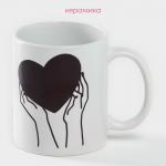 Кружка - хамелеон Доляна Warm up, 350 мл, керамика, белая