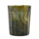 Гранёная стопка из нефрита 60*60*73мм, 16 граней, упаковка шпон.