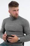 Мужской вязаный свитер с высоким воротом Happyfox