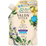 KOSE Кондиционер для волос SALON STYLE Air Smooth бессиликоновый разглаживающий против тусклости с 5 экстрактами трав 360 мл. сменная упаковка