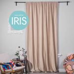 Штора готовая Iris 160х270 см, крепление:шторная лента, цвет бежевый