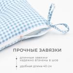 Подушка на стул Этель "Клеточка" 40х40 см, цв. синий, 100% полиэстер