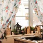 Комплект штор для кухни с подхватами Christmas wreaths 145?180 см - 2 штуки, габардин