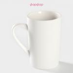 Кружка Доляна «Цветение любви», 380 мл, фарфор, белая