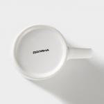 Кружка Доляна «Цветение любви», 380 мл, фарфор, белая