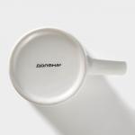 Кружка Доляна «Романтика медведей», 380 мл, фарфор, белая