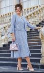 Костюм Vittoria Queen 23153 клетка меланж синий-голубой