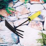 Мотыжка комбинированная грабельки/бороздовичек "Чиполино" 22*15см пластиковая ручка ДоброСад