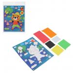 ХОББИХИТ Аппликация самоклеящаяся "Микс", бумага, ЭВА, 21х27см, 8-12 дизайнов