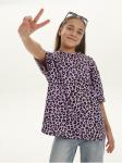 Футболка "Леопард" фиолет Девочка