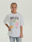 Футболка "Нирвана" белый Девочка