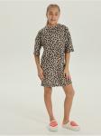 Платье домашнее "Леопард" Коричневый девочка