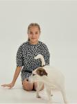 Платье домашнее "Леопард" Серый девочка