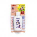 PIGEON Эмульсия Солнцезащитная UV SPF15 детская для лица и тела, возраст 0+, 60 гр. бутылка