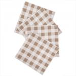 *Набор салфеток декоративных 35х35 (4 шт.) 'Клетка виши бежевый'